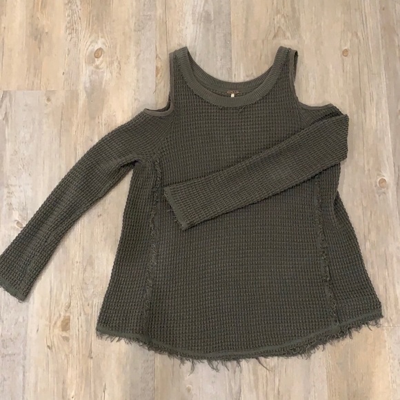 Free People cold-shoulder sweater top size xs - Picture 1 of 3